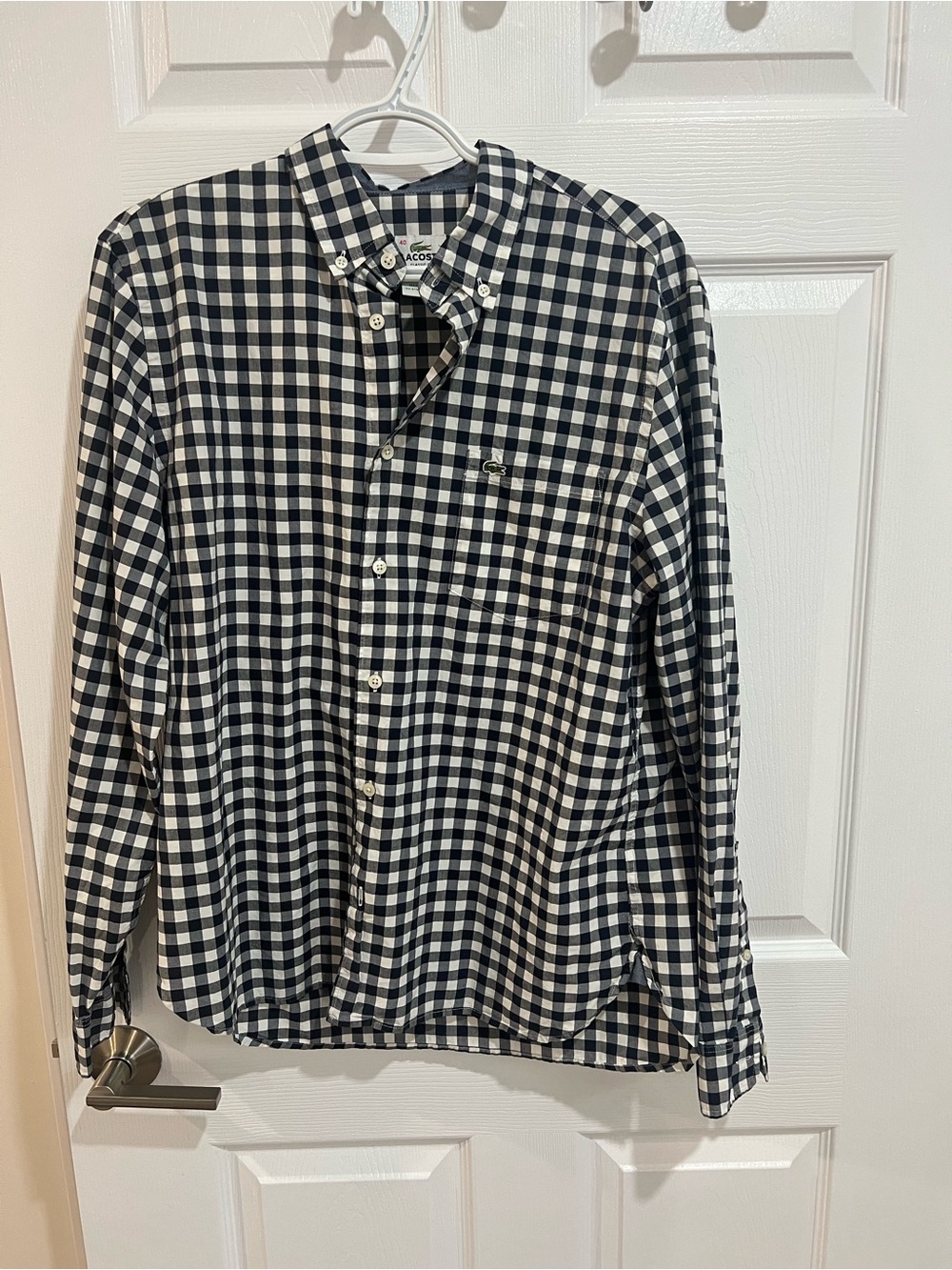 Lacoste Classic Fit Gingham Button-Up Shirt